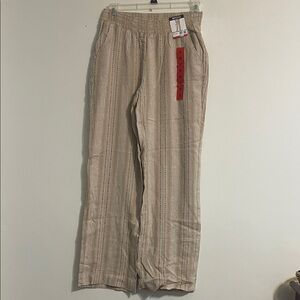 Briggs New York women Light Tan Striped Chinos